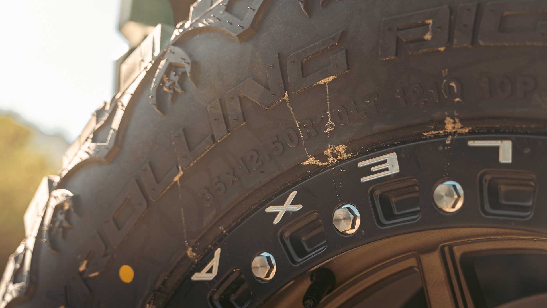 close up sidewall shot rbp off road tire