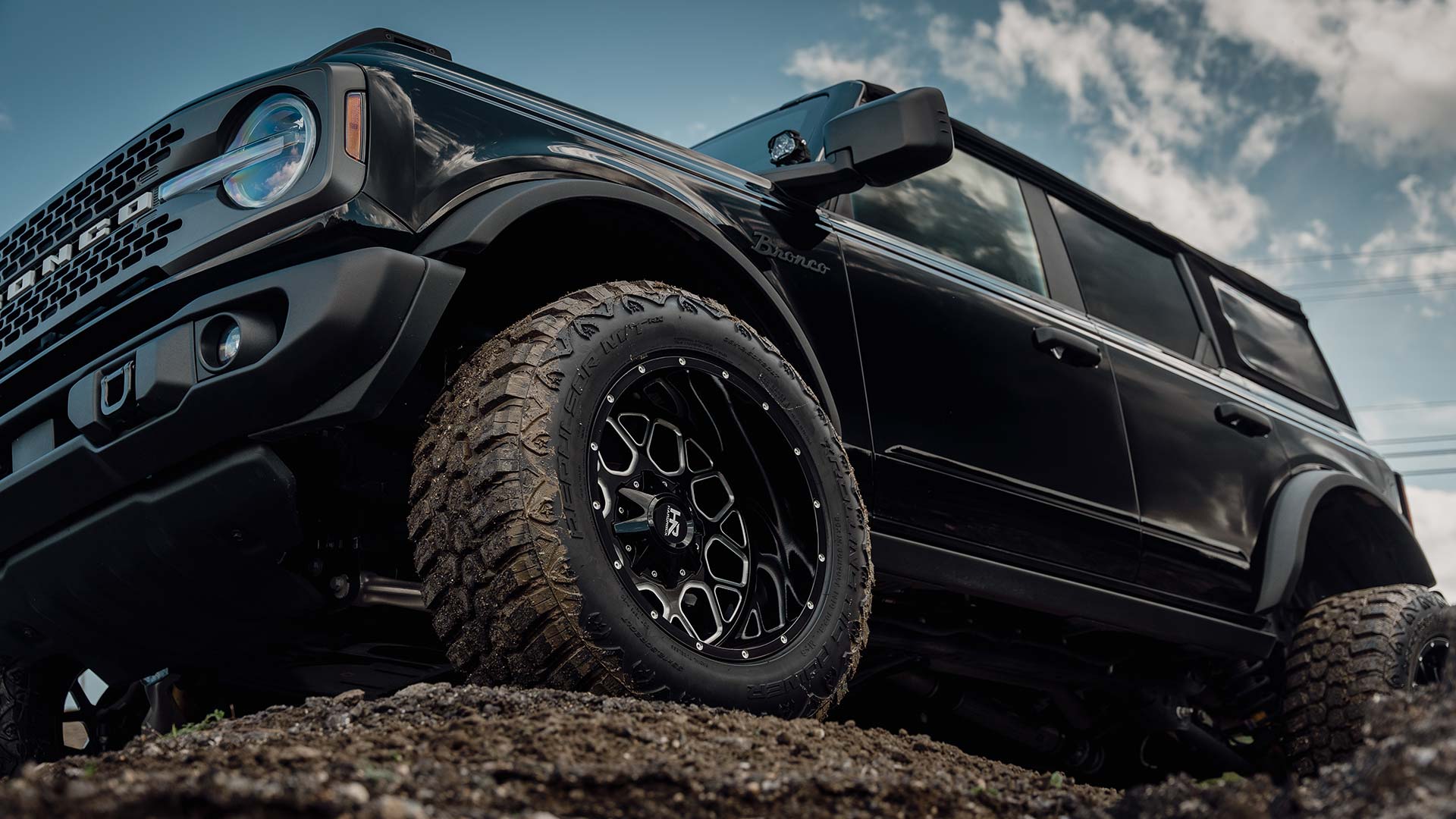 black ford bronco with rbp tires