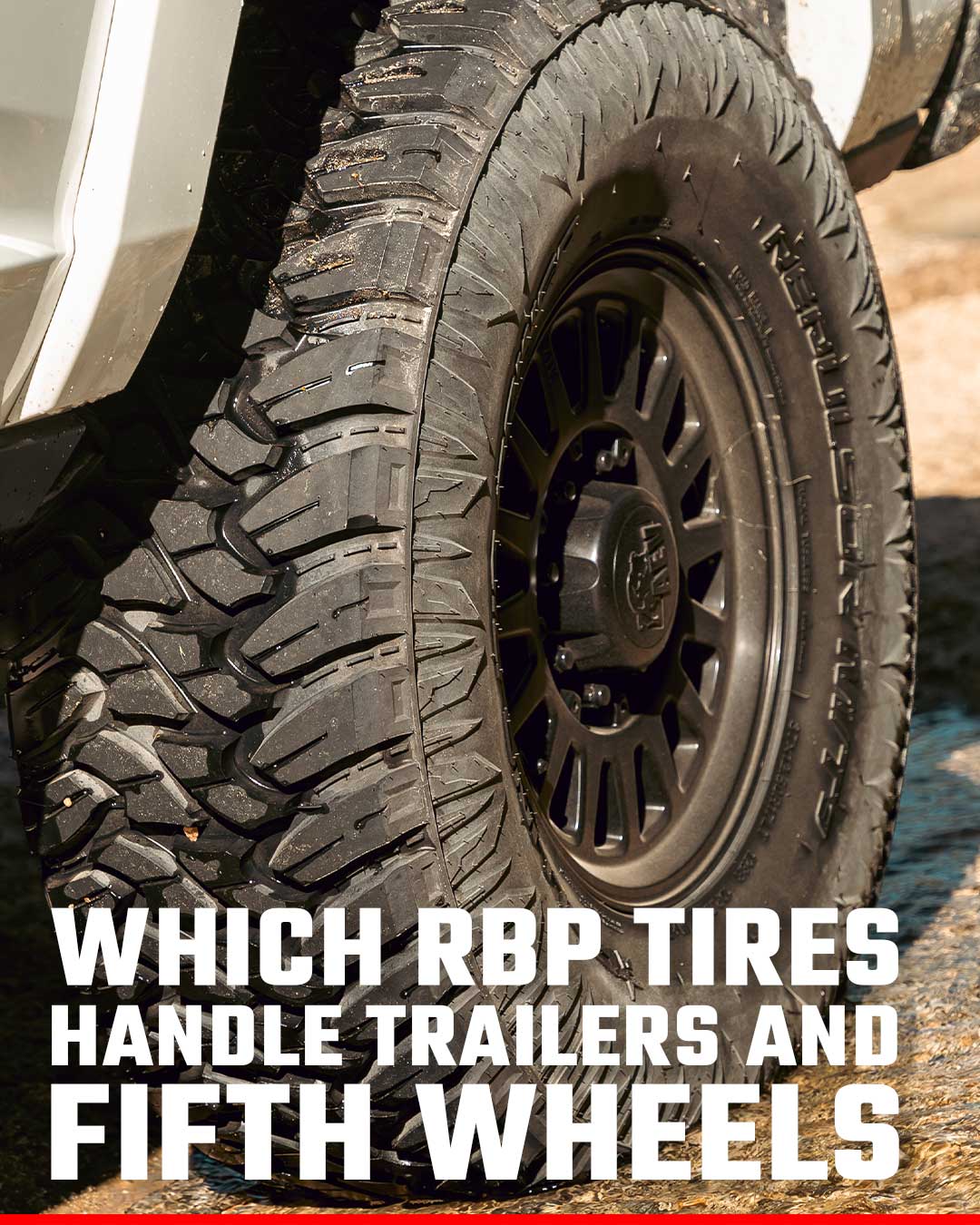 rbp mud terrain tire on dodge ram 3500 in water